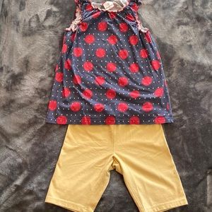 Hanna Andersson, top/shorts set, Girls 12